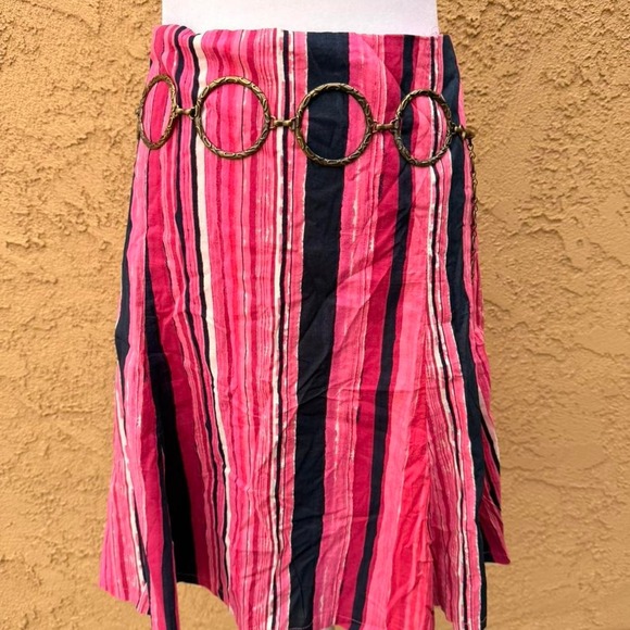 Dresses & Skirts - Y2K Pink striped midi skirt